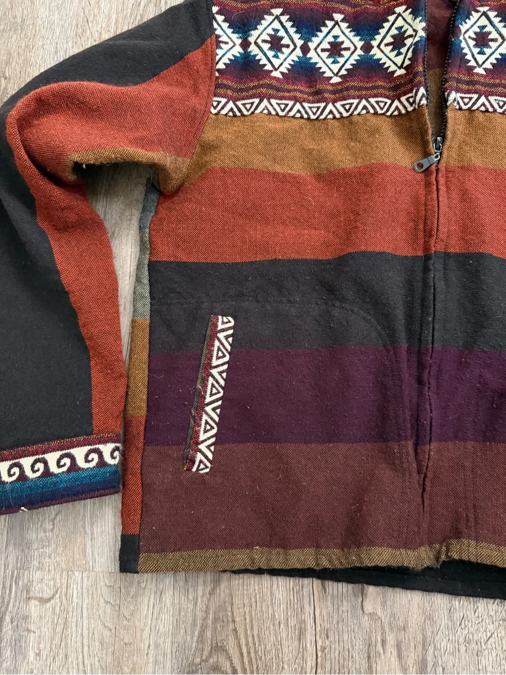 Native Sun • Wool/Cotton Full Zip Hoodie Jacket